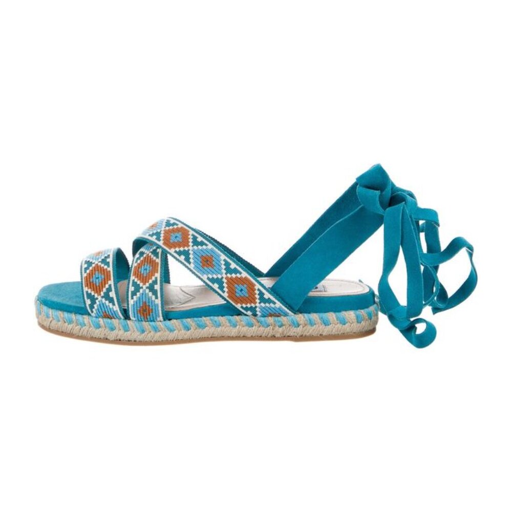 Miu Miu Blue and Orange Espadrilles